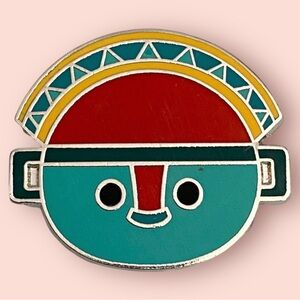 3/$10 Disney Pin Tiki God 1-3/16” Tsum Tsum Enamel Brooch